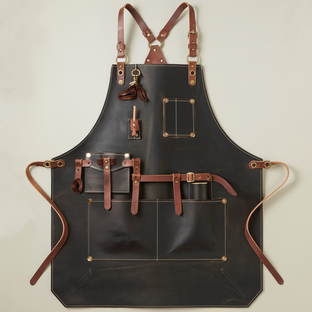 Speakeasy Luxe Leather Apron – Elevate Your Bartending Game image 0