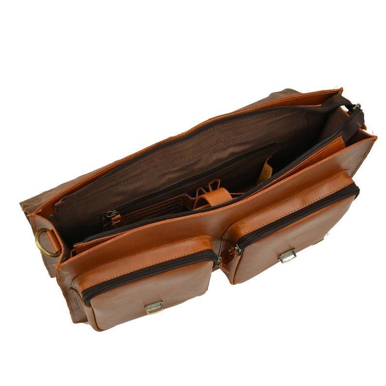 Christmas Gifts for Men-Handmade Leather Laptop Bag & Briefcase image 5