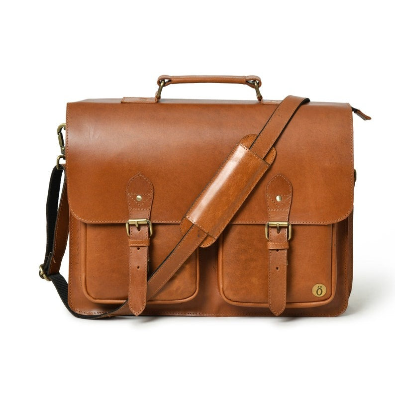 Christmas Gifts for Men-Handmade Leather Laptop Bag & Briefcase image 0