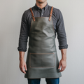 Conrad 1 Poccket Grey Crazyhorse Leather Apron image 0