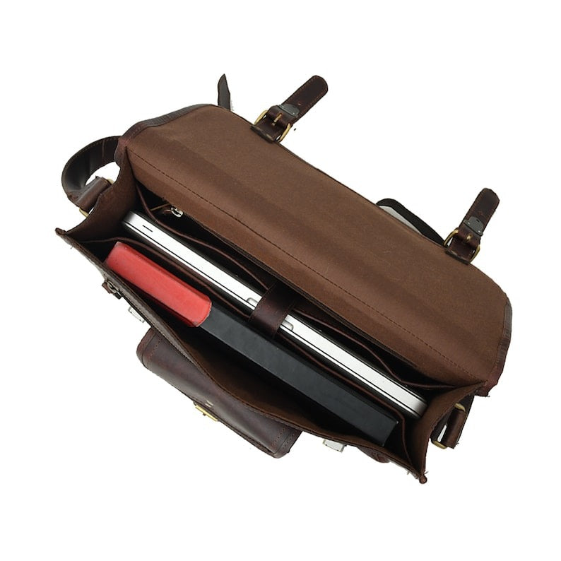 Personalized Leather Laptop Bag – Buffalo Messenger image 5