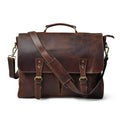 Personalized Leather Messenger Bag–Monogrammed Travel & Laptop Satchel for Men image 0