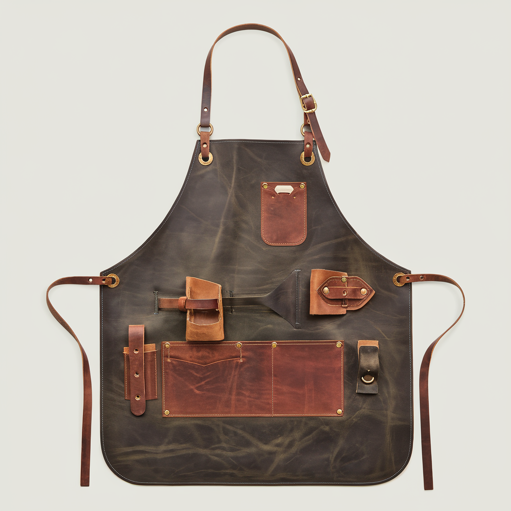 VelvetPour Luxury Leather Bar Apron | Designed for Cocktail Masters image 0