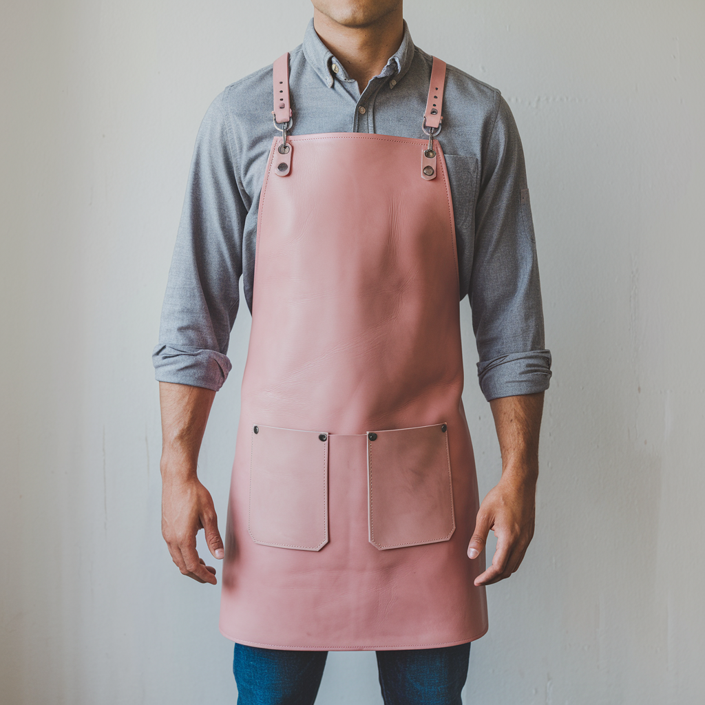 Evercraft Pink Crazy Horse Blacksmith Leather Apron image 0